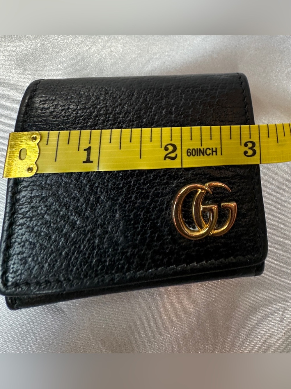 Gucci GG Marmont Black Leather Gold GG Coin Case Wallet - Picture 12 of 15